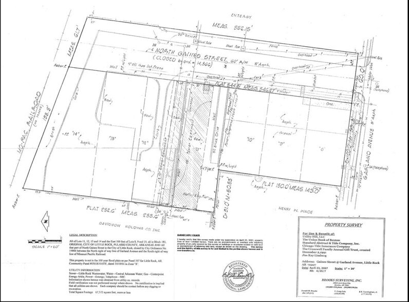 Gaines St, Little Rock, AR à vendre - Plan cadastral - Image 3 de 3