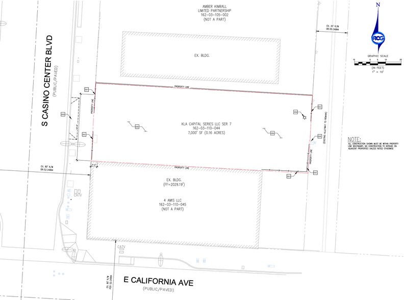1127 Casino Center blvd, Las Vegas, NV à louer - Plan de site - Image 2 de 3