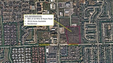 22 Mile and Hayes Residential, Macomb Township, MI - AERIAL  map view - Image1