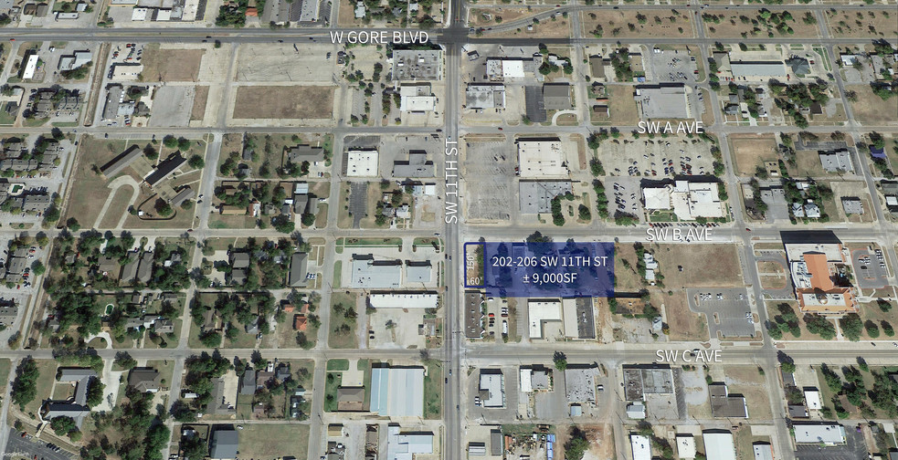 202-206 11th St, Lawton, OK for sale - Aerial - Image 1 of 2