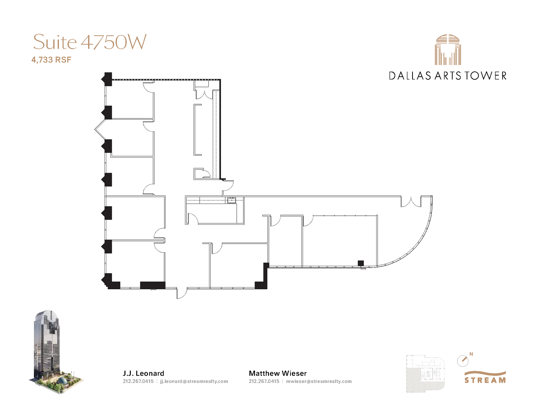 2200 Ross Ave, Dallas, TX à louer Plan d  tage- Image 1 de 1