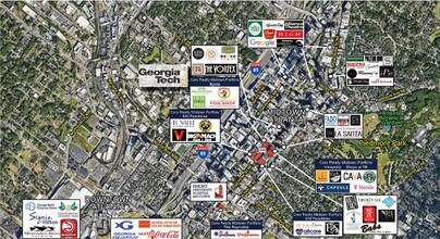 800 Peachtree St NE, Atlanta, GA - Aérien  Vue de la carte