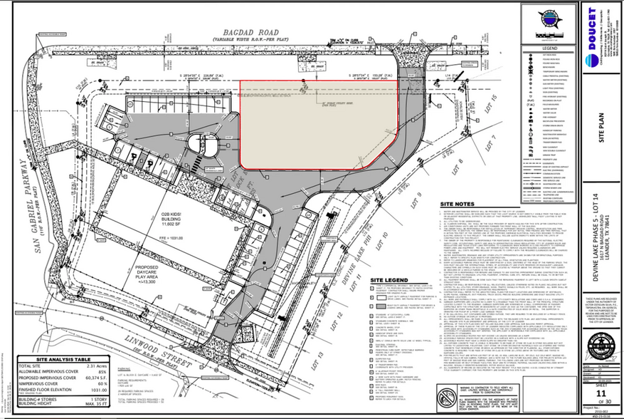 1617 Bagdad rd, Leander, TX à vendre - Plan de site - Image 2 de 3