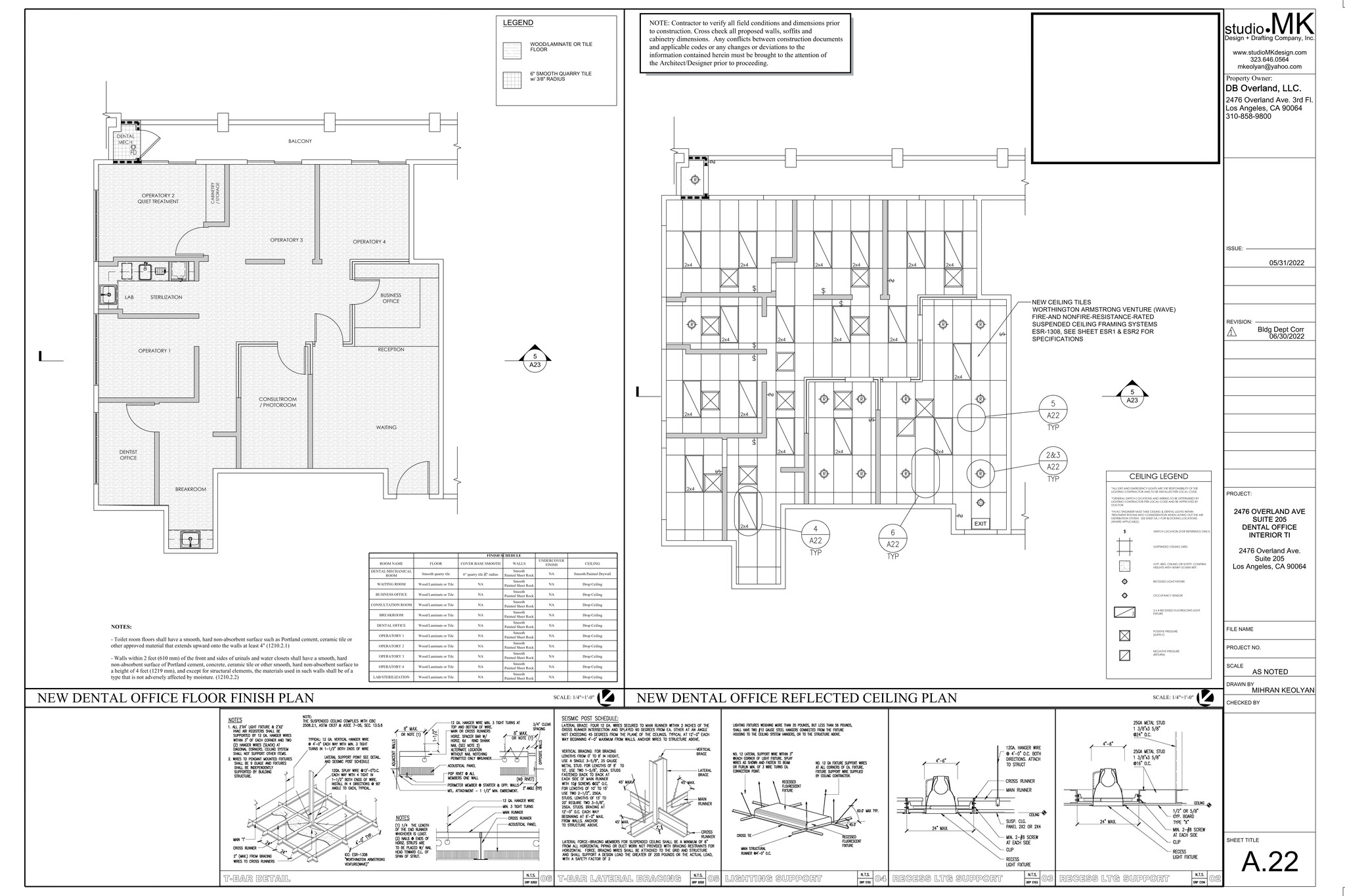 2476 S Overland Ave, Los Angeles, CA à louer Plan de site- Image 1 de 1