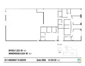 665 Highway 74 S, Peachtree City, GA à louer Plan de site- Image 1 de 1