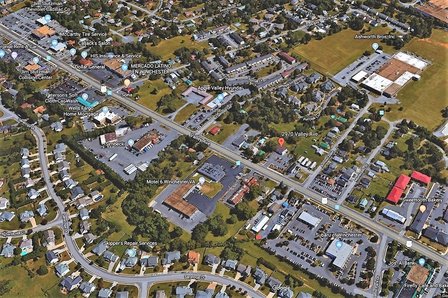 2970 & 2978 Valley Ave, Winchester, VA for sale - Aerial - Image 3 of 6