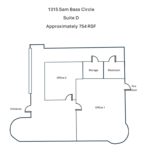 1315 Sam Bass Cir, Round Rock, TX for lease - Floor Plan - Image 3 of 12