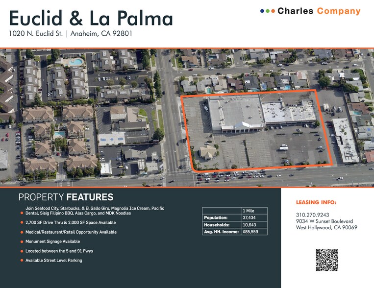 928-1098 N Euclid St, Anaheim, CA à louer - Photo du bâtiment - Image 1 de 4