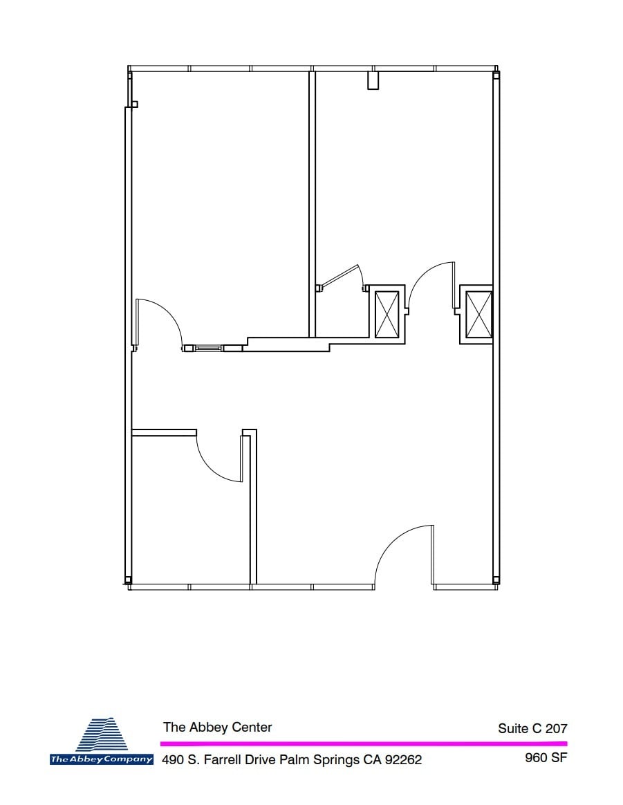 340 S Farrell Dr, Palm Springs, CA for lease Floor Plan- Image 1 of 1