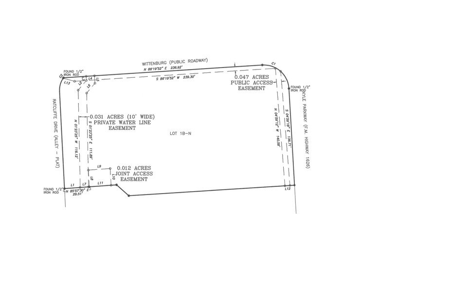 FM 1626, Kyle, TX à louer - Plan de site - Image 2 de 5