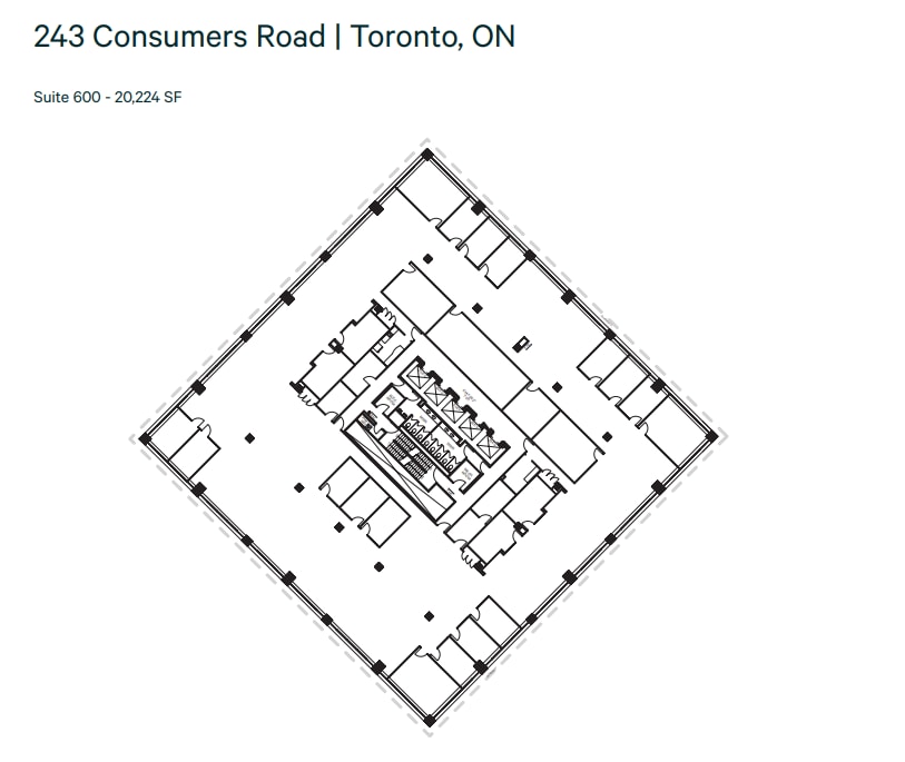 245 Consumers Rd, Toronto, ON à louer Plan d’étage- Image 1 de 1