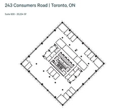245 Consumers Rd, Toronto, ON à louer Plan d’étage- Image 1 de 1