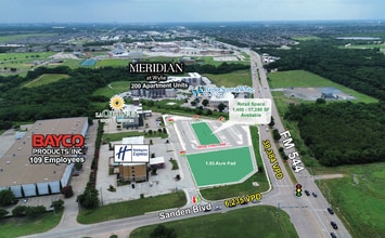 SWQ of FM 544 and Sanden Blvd., Wylie, TX - AERIAL map view