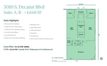 5010 S Decatur Blvd, Las Vegas, NV for lease Floor Plan- Image 2 of 17