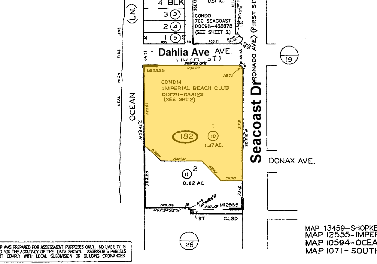 710 Seacoast Dr, Imperial Beach, CA à vendre Plan cadastral- Image 1 de 1