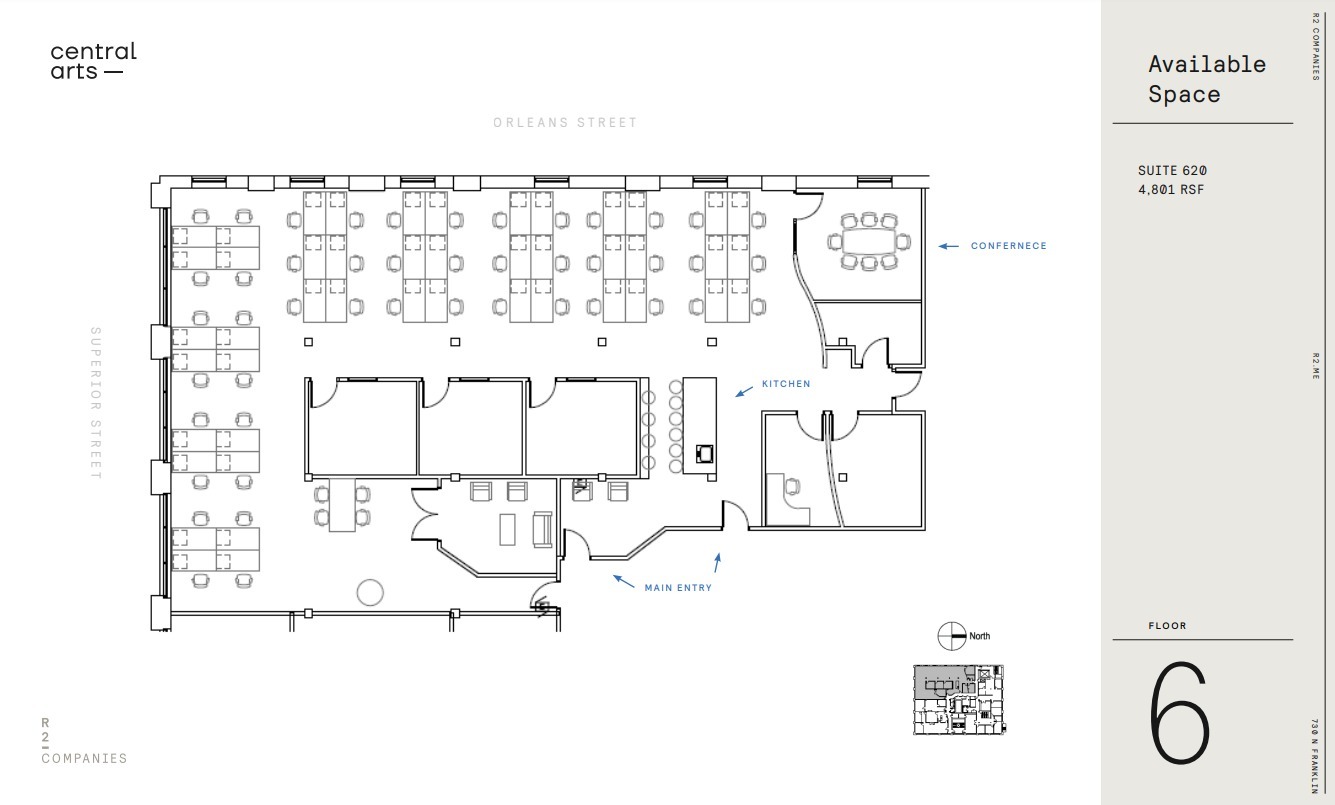 730 N Franklin St, Chicago, IL à louer Plan d  tage- Image 1 de 1