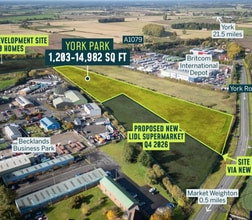 York Rd, York, NYK - AERIAL map view