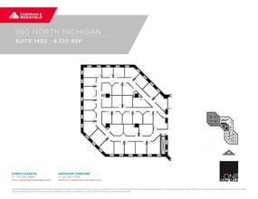 980 N Michigan Ave, Chicago, IL à louer Plan d’étage- Image 2 de 2