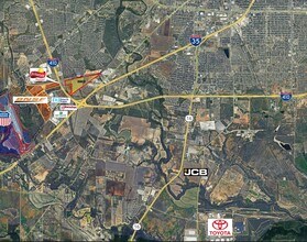 IH-410 & IH 35, San Antonio, TX - Aérien  Vue de la carte