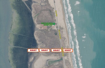 Ocean Blvd, South Padre Island, TX - Aérien  Vue de la carte