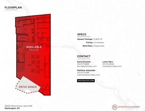 2400 Wisconsin Ave NW, Washington, DC for lease Floor Plan- Image 1 of 1