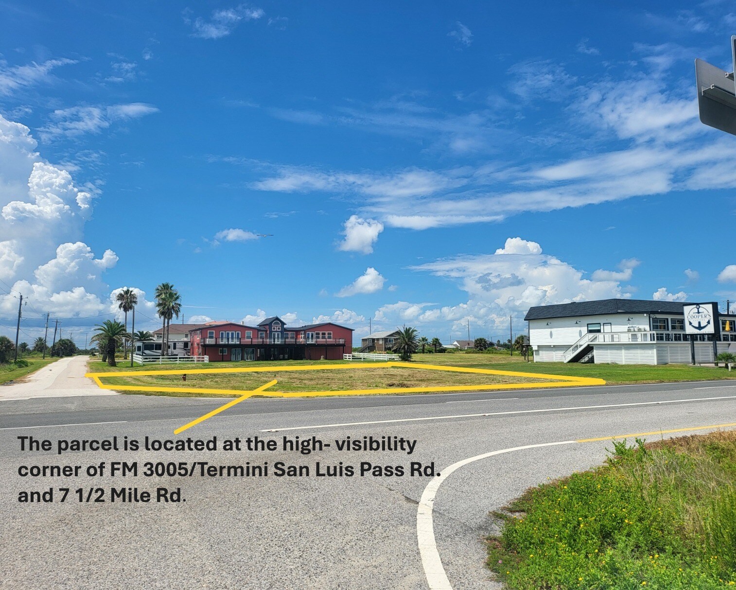 7 1/2 Mile Rd & Termini San Luis Pass Rd, Galveston, TX à vendre Photo du bâtiment- Image 1 de 9
