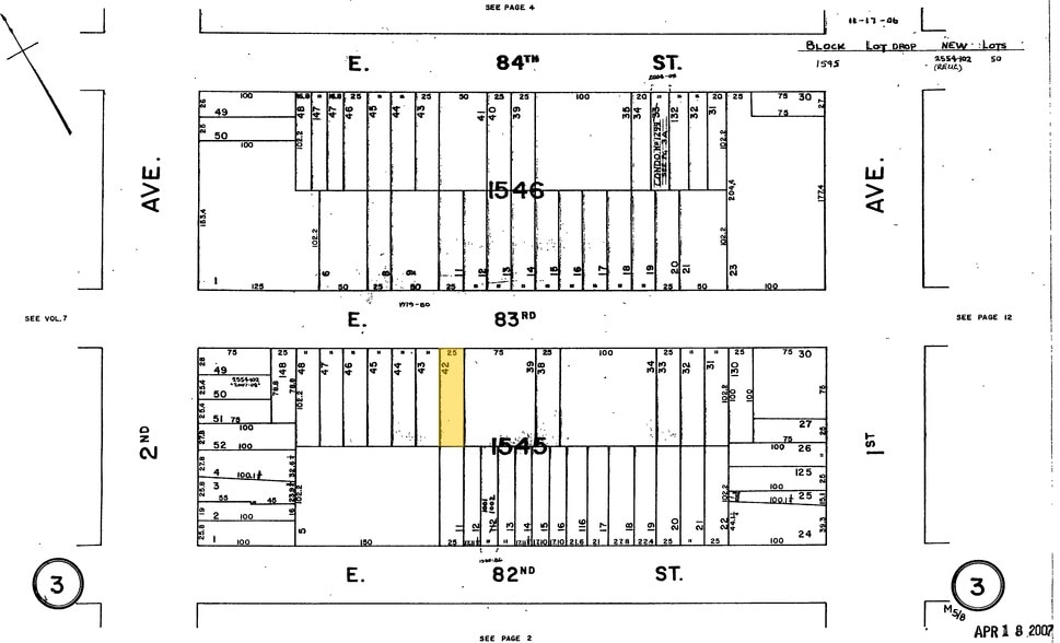 316 E 83rd St, New York, NY for sale - Plat Map - Image 2 of 3