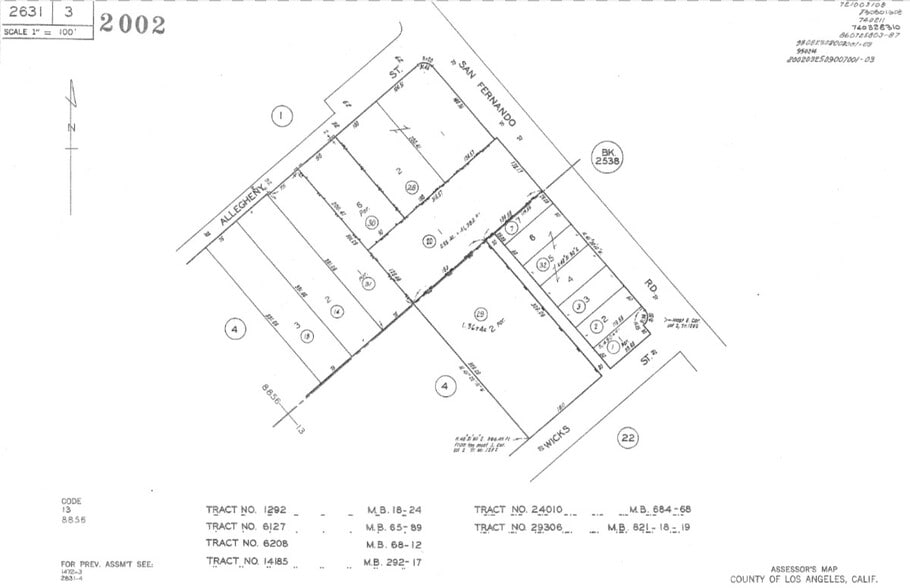 9237 San Fernando Rd, Sun Valley, CA for sale - Plat Map - Image 3 of 8