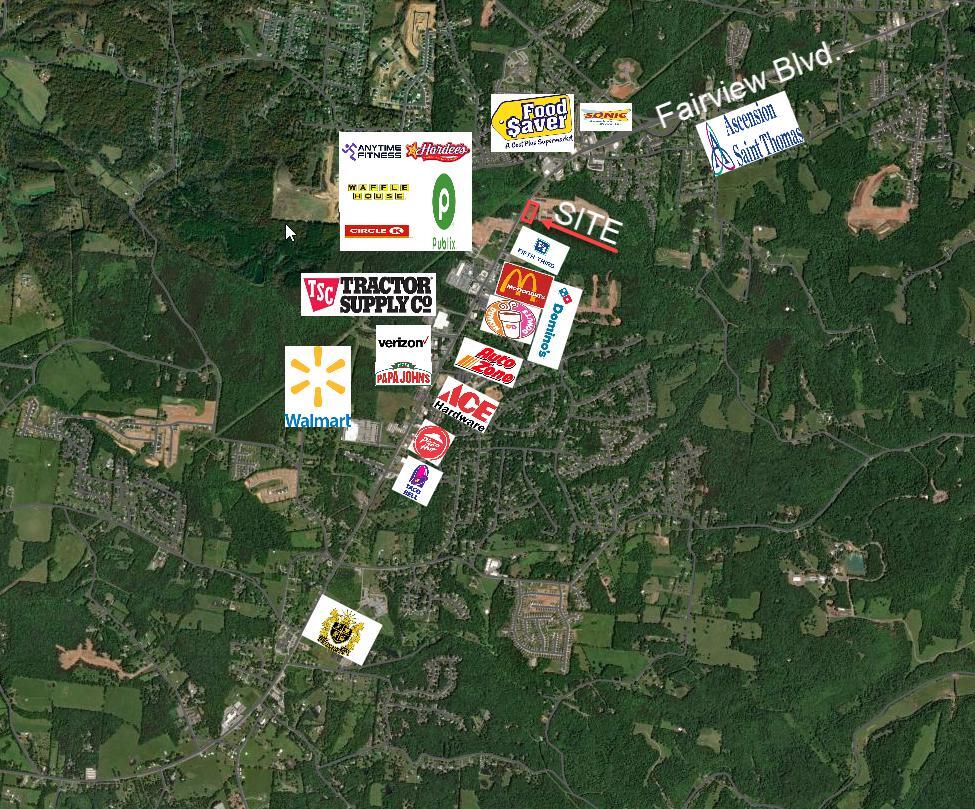 2135 Fairview Blvd, Fairview, TN for lease Map- Image 1 of 5