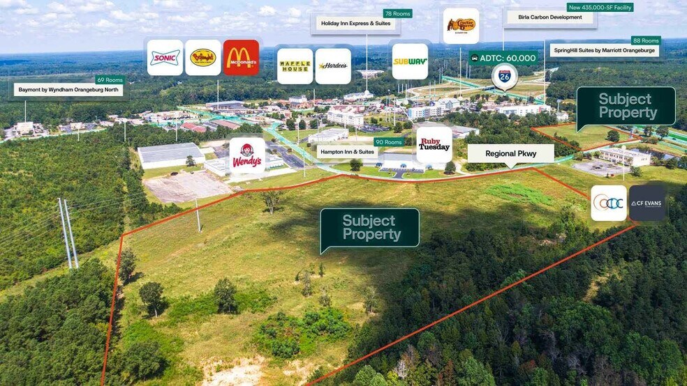 Citadel Rd, Orangeburg, SC à vendre - Aérien - Image 1 de 2