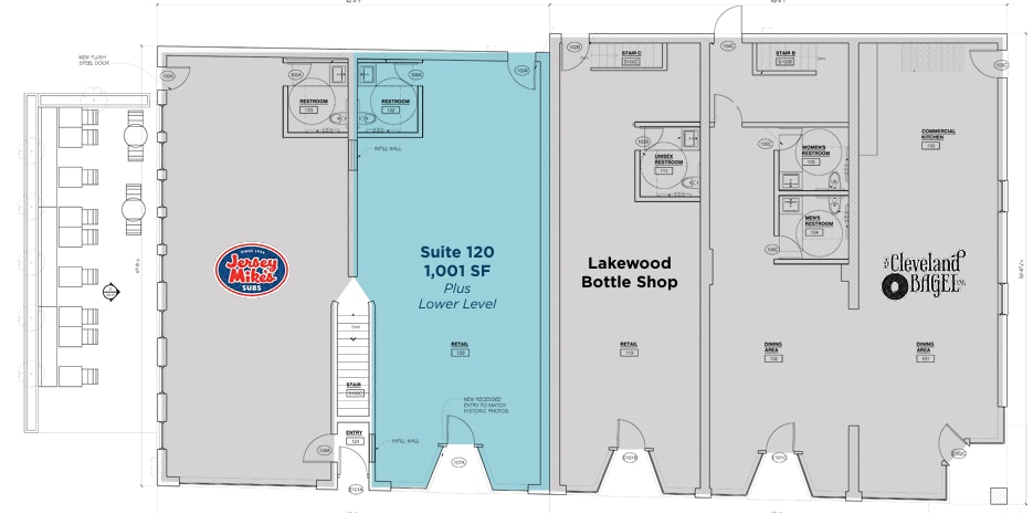 16300-16306 Detroit Ave, Cleveland, OH for lease Floor Plan- Image 1 of 2