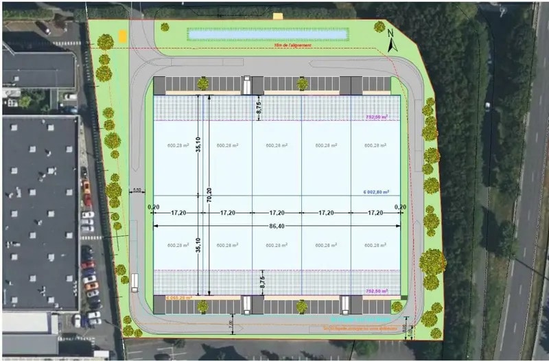 Flex in Villejust for lease Site Plan- Image 1 of 1