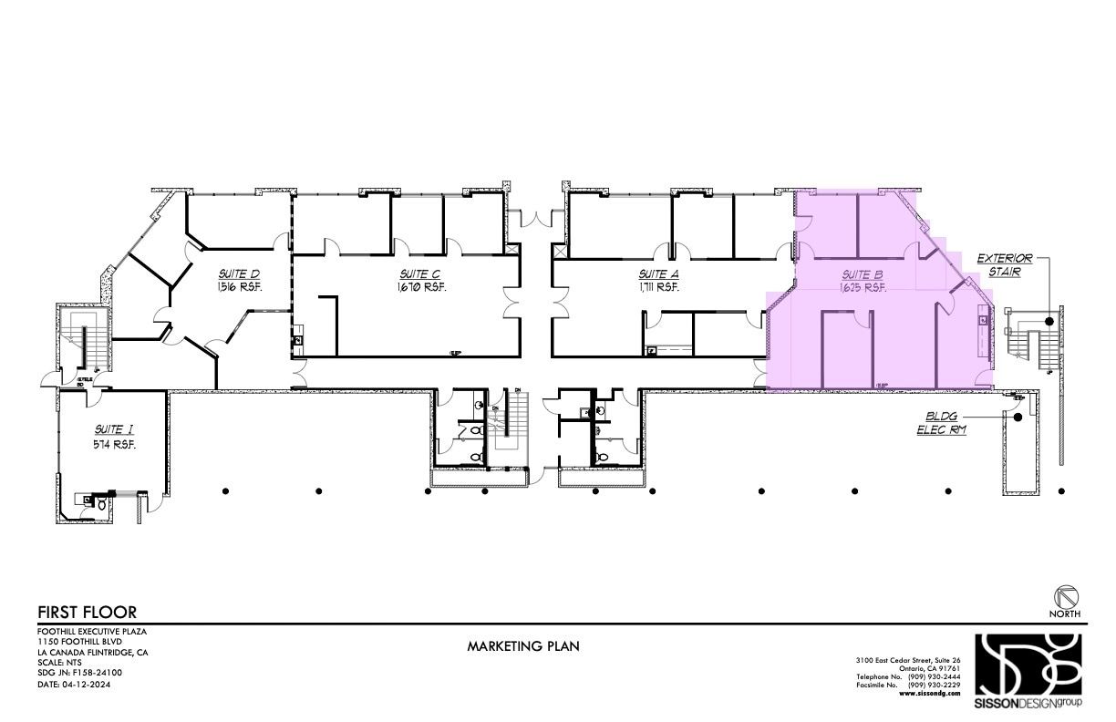 1150 Foothill Blvd, La Cañada Flintridge, CA à louer Plan d’étage type- Image 1 de 1