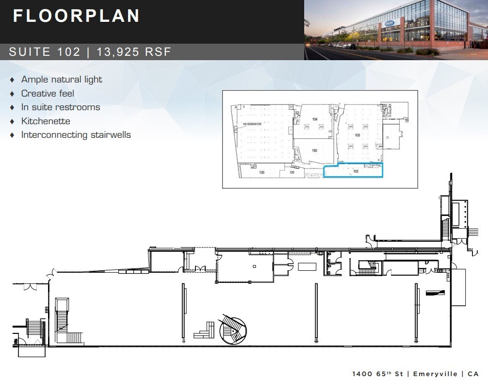 1400 65th St, Emeryville, CA à louer Plan d’étage- Image 1 de 1