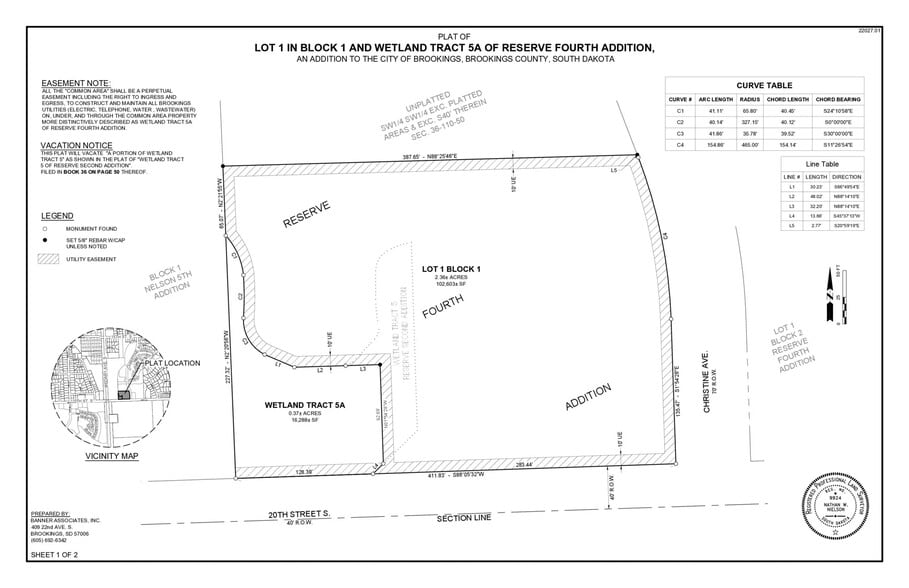0 S 20th St, Brookings, SD for sale - Plat Map - Image 2 of 9