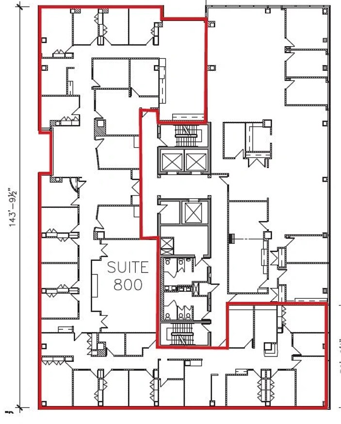 200 Graham Ave, Winnipeg, MB for lease Floor Plan- Image 1 of 1
