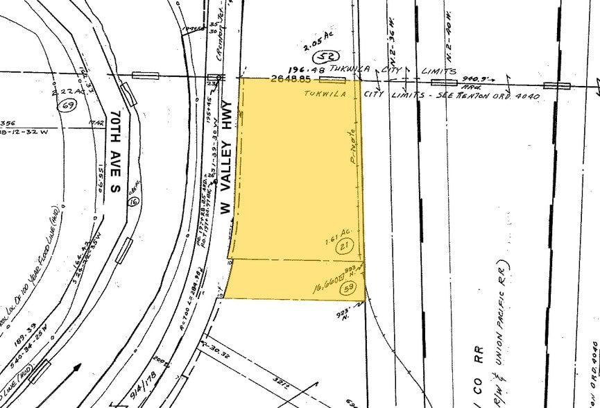 17300 W Valley Hwy, Tukwila, WA à louer - Plan cadastral - Image 3 de 4