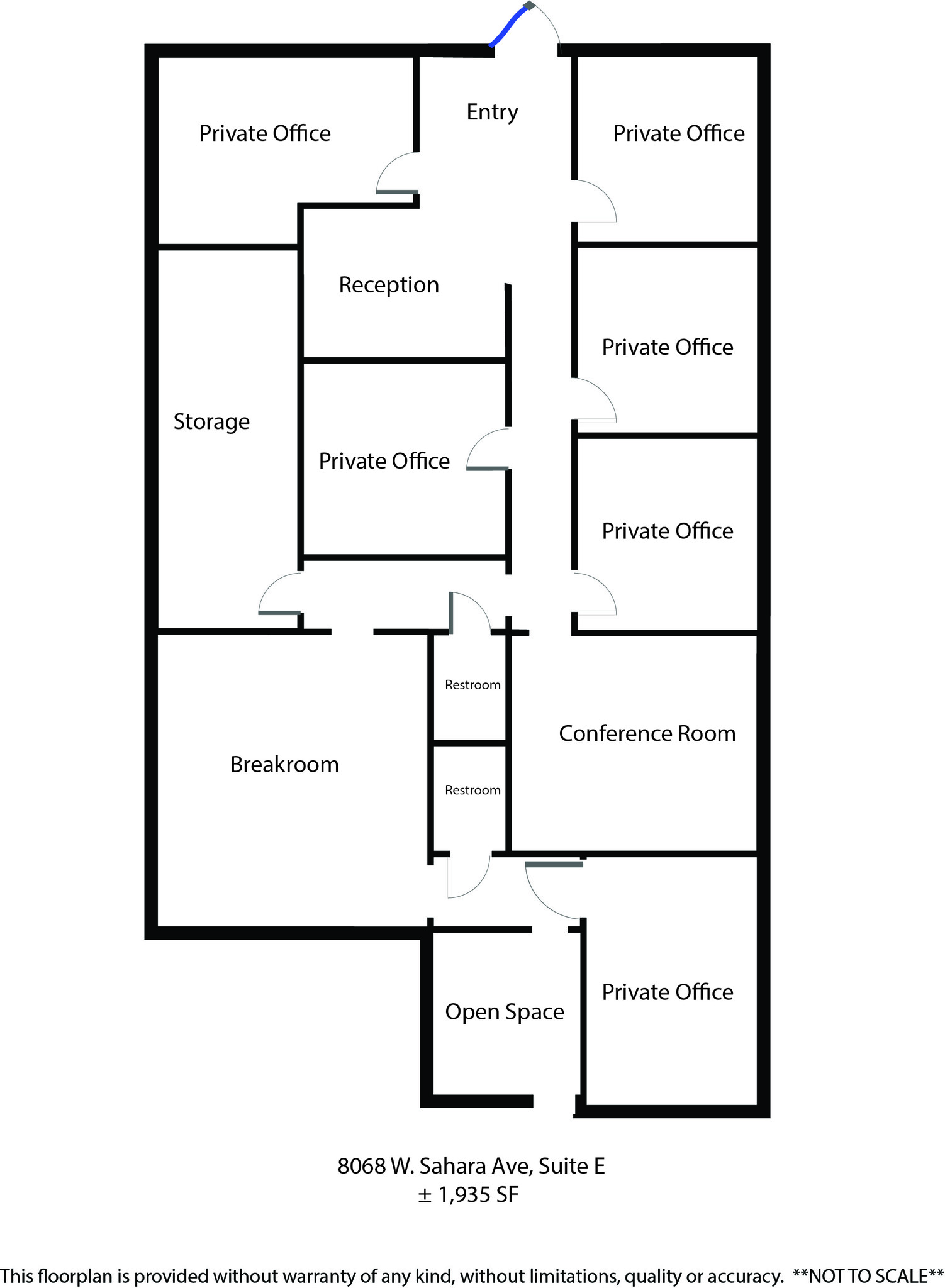 8064-8084 W Sahara Ave, Las Vegas, NV à louer Plan d  tage- Image 1 de 1