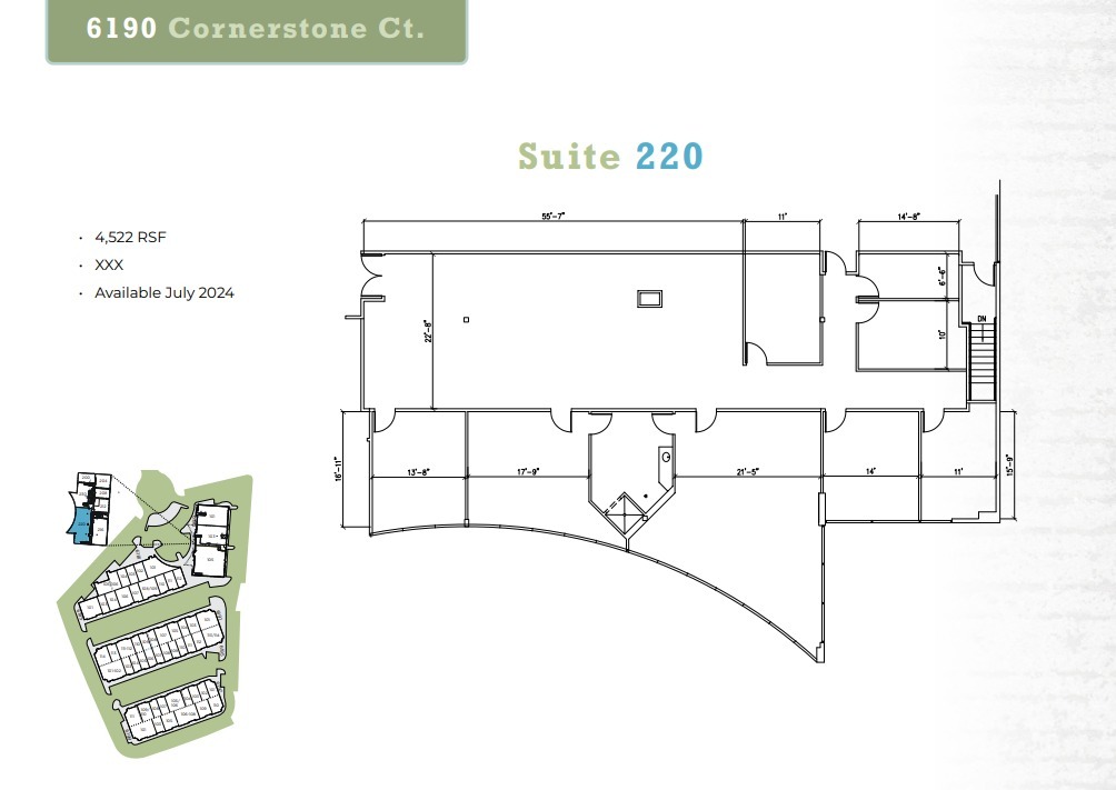 6185 Cornerstone Ct E, San Diego, CA for lease Floor Plan- Image 1 of 1