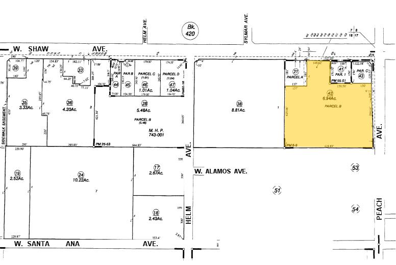 406-498 W Shaw Ave, Clovis, CA for lease - Plat Map - Image 2 of 17