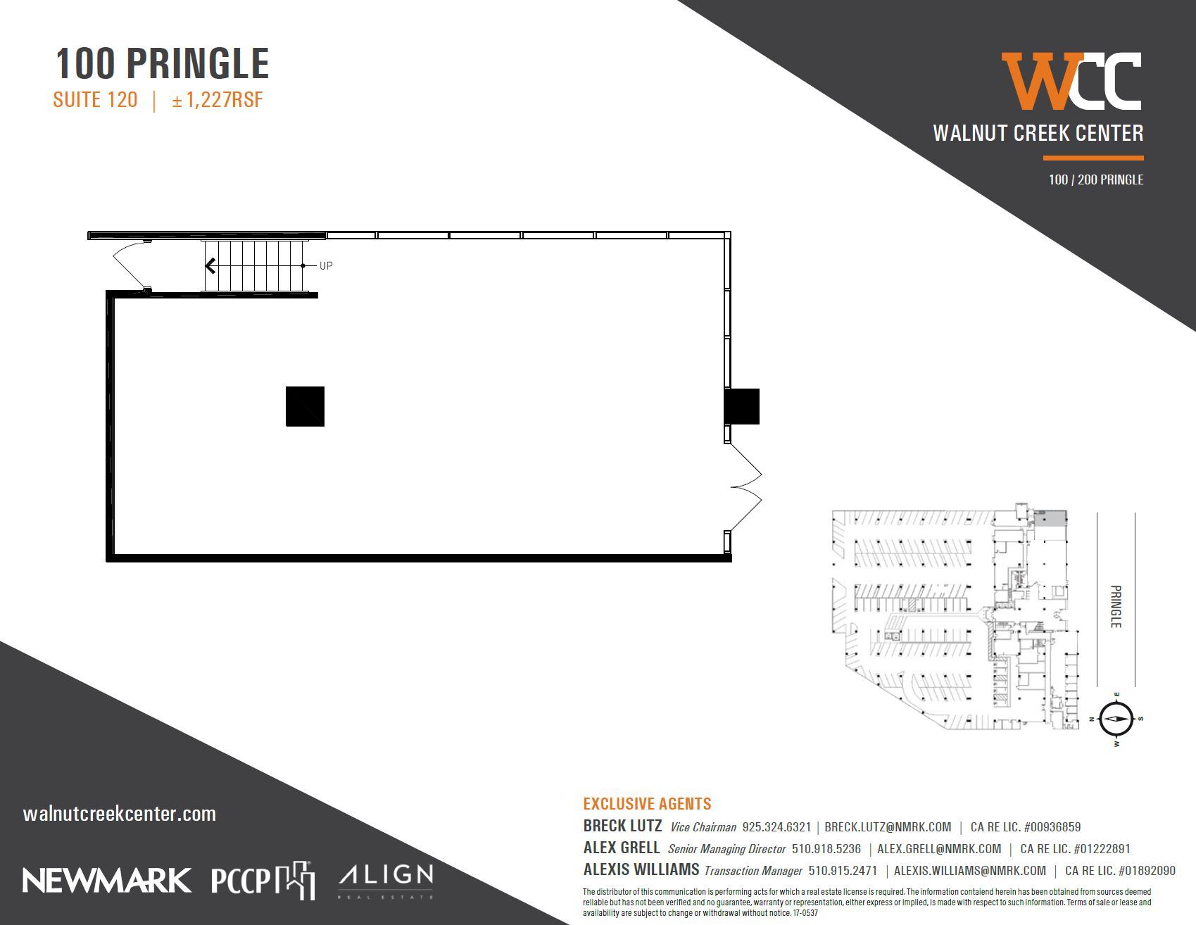 100 Pringle Ave, Walnut Creek, CA à louer Plan d’étage- Image 1 de 1