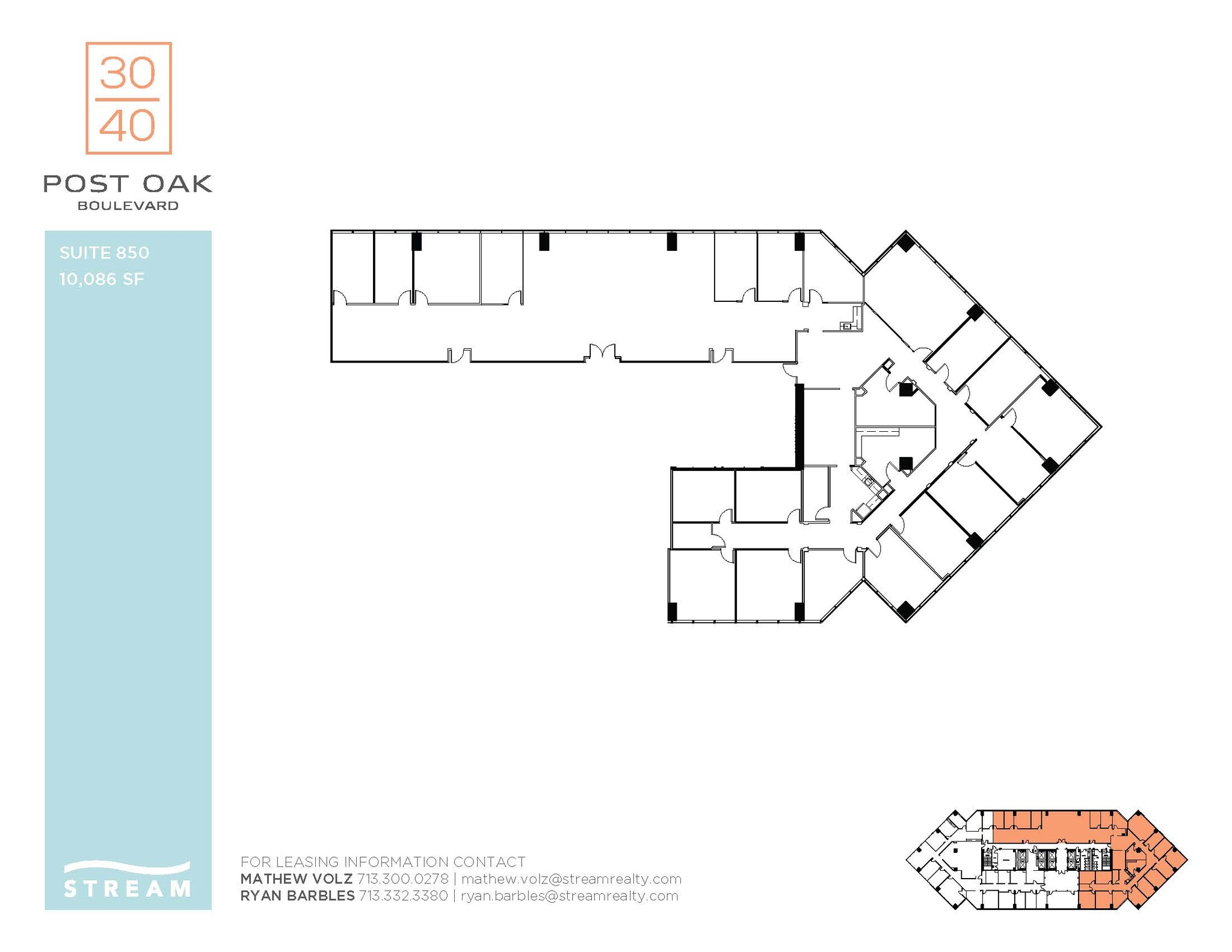 3040 Post Oak Blvd, Houston, TX à louer Plan d  tage- Image 1 de 1