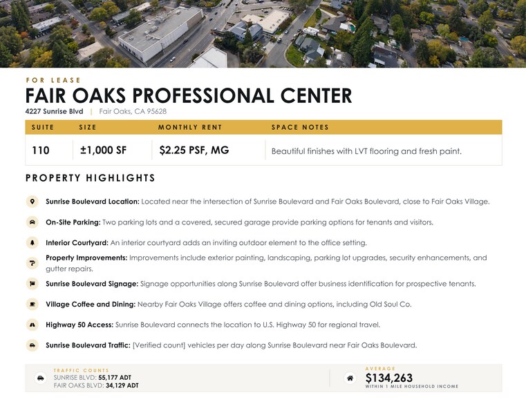 4227 Sunrise Blvd, Fair Oaks, CA à louer - Photo du bâtiment - Image 2 de 8