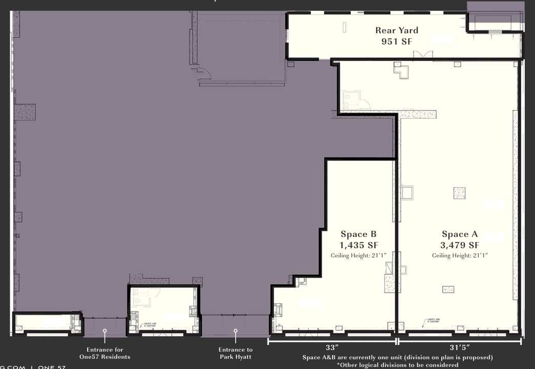 157 W 57th St, New York, NY for lease Floor Plan- Image 1 of 2