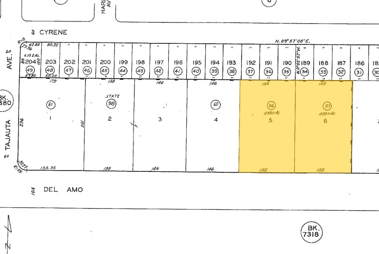 1681-1697 E Del Amo Blvd, Carson, CA à louer - Plan cadastral - Image 2 de 4