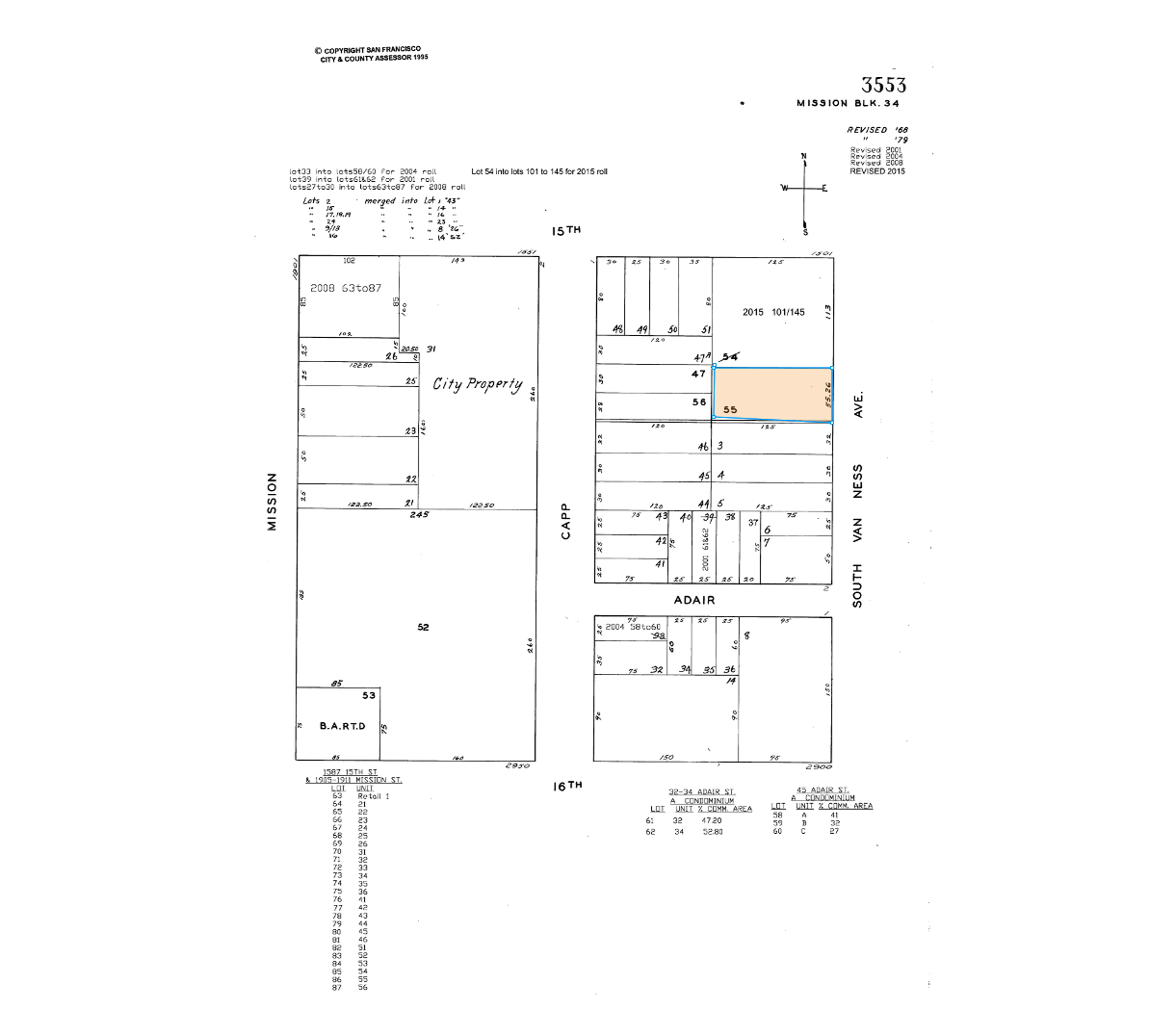 430 S Van Ness Ave, San Francisco, CA for lease Plat Map- Image 1 of 2