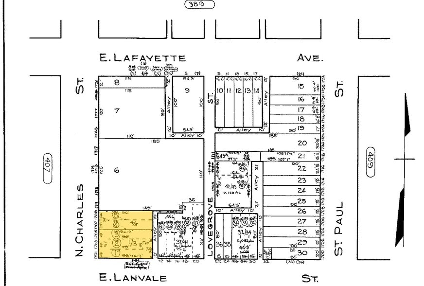 1701-1709 N Charles St, Baltimore, MD à louer - Plan cadastral - Image 2 de 3