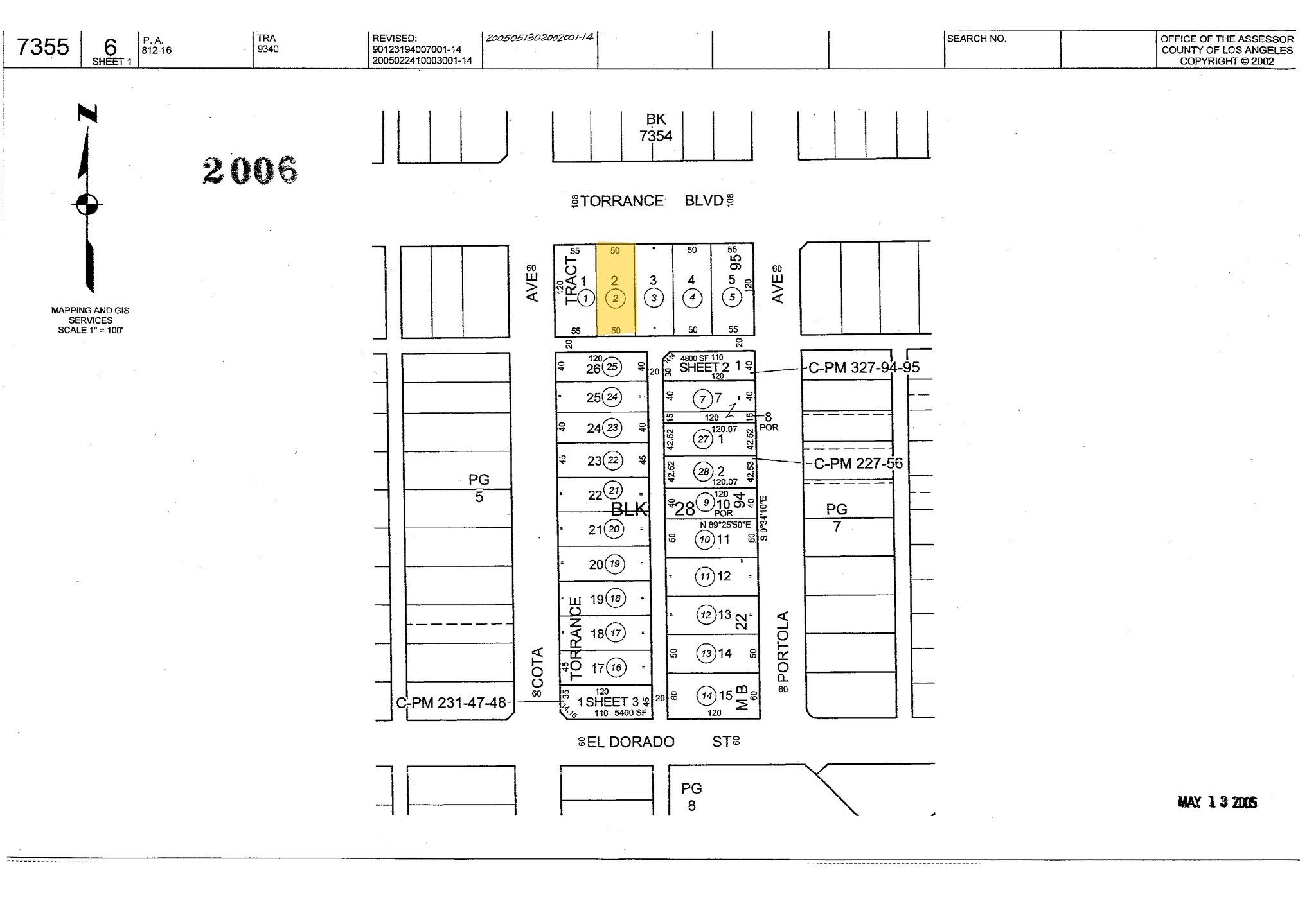 2218-2222 Torrance Blvd, Torrance, CA à vendre Plan cadastral- Image 1 de 1