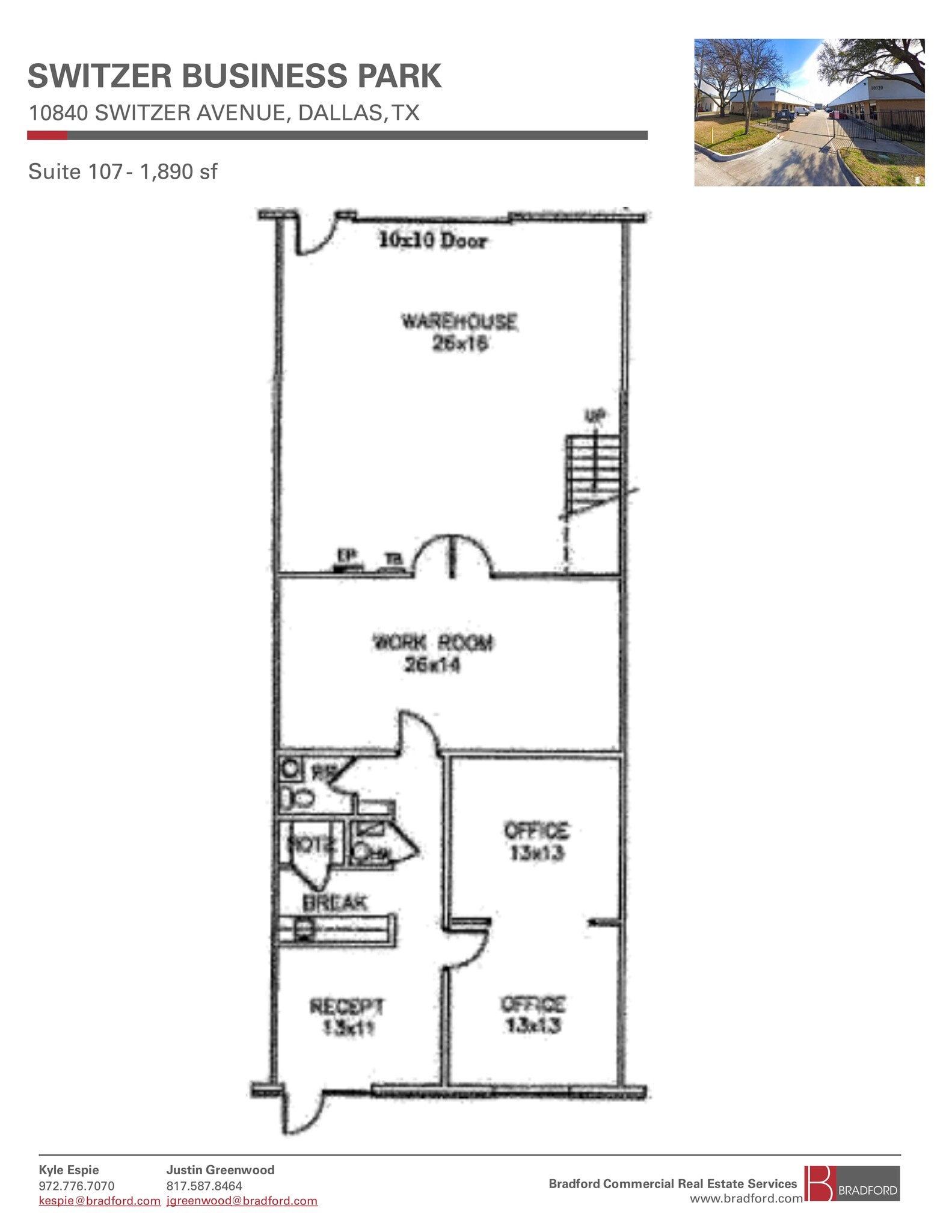 10930 Switzer Ave, Dallas, TX for lease Floor Plan- Image 1 of 1