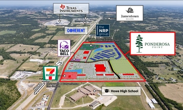 US-75 & Ponderosa Rd, Howe, TX - AERIAL  map view